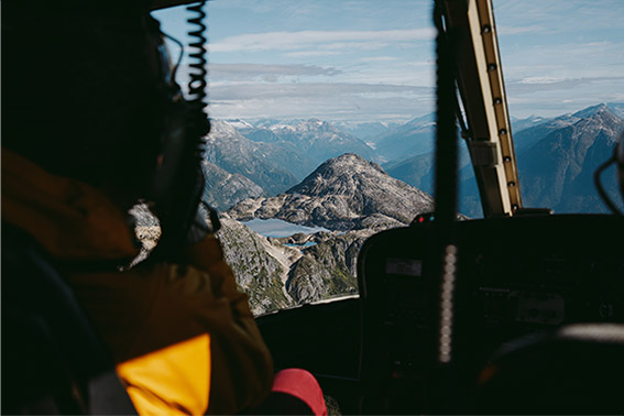 view from helicopter